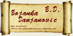 Bojanka Damjanović vizit kartica